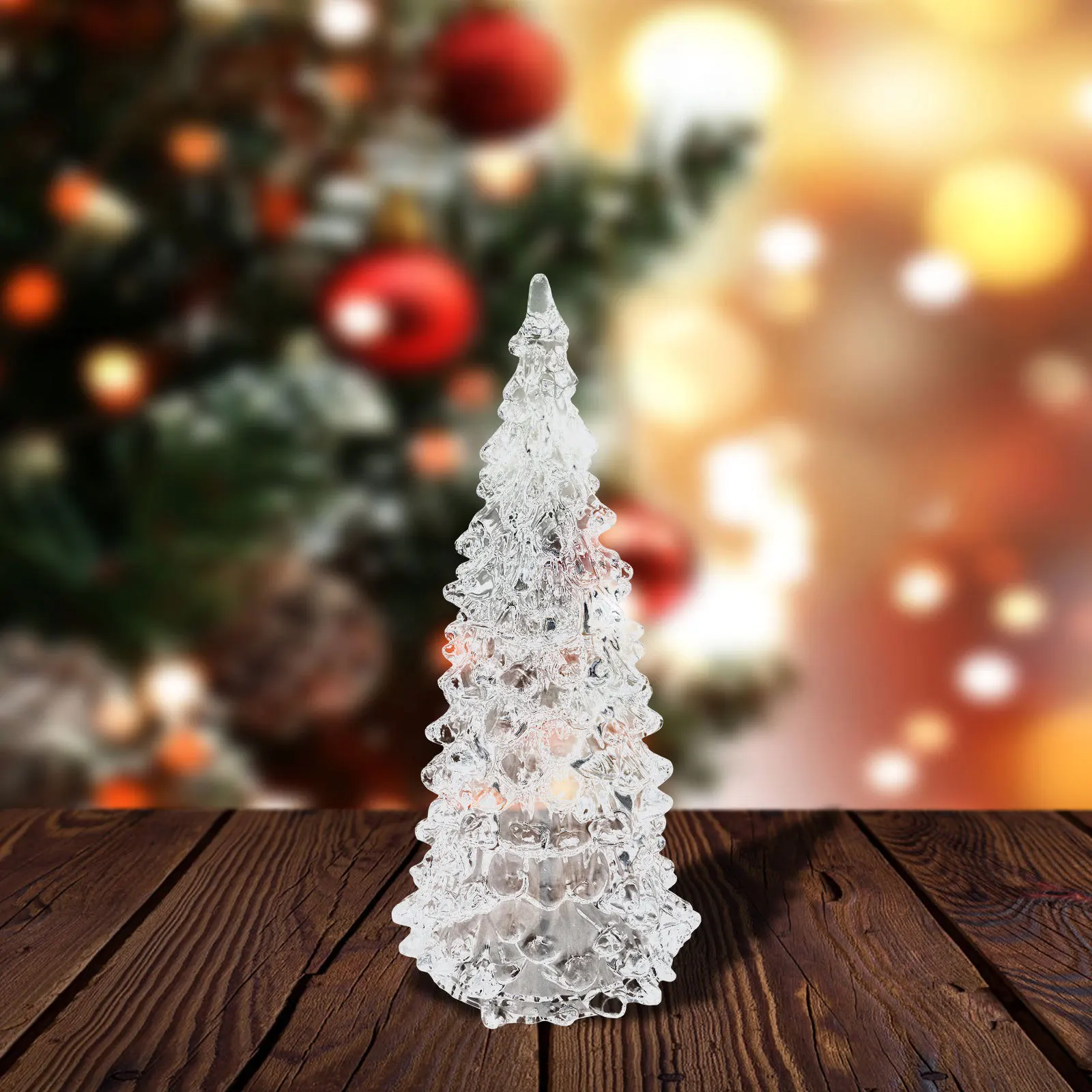 

2Pcs Small Acrylic Xmas Tree Desktop Ornament Christmas Decoration Party Supplies Mini Christmas Tree Xmas Ornaments