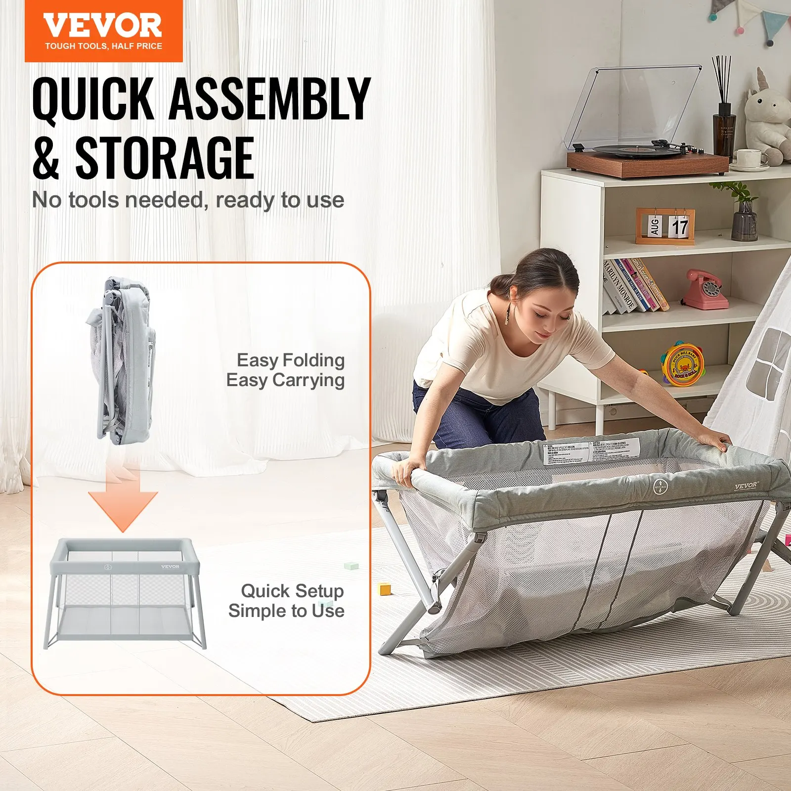 

Детская дорожная кроватка и игровой двор, складной детский манеж с мягким наматрасником