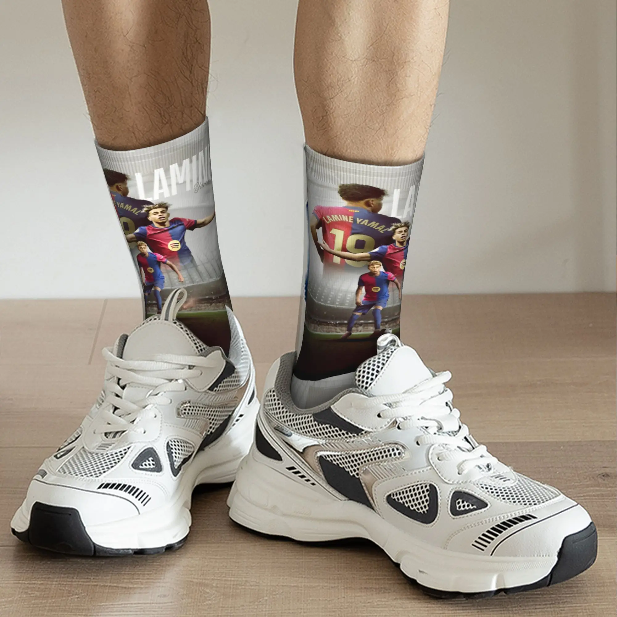 Autumn Winter Cool Unisex Spain 19 Football Lamine Y-Yamal Socks  Breathable Football Socks