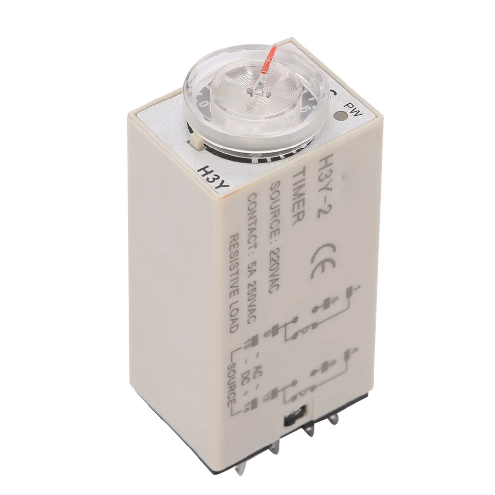 

Реле времени управления задержкой H3Y-2, 220 В переменного тока, 8-контактный таймер, реле времени, 10 с, таймер задержки, приложения времени