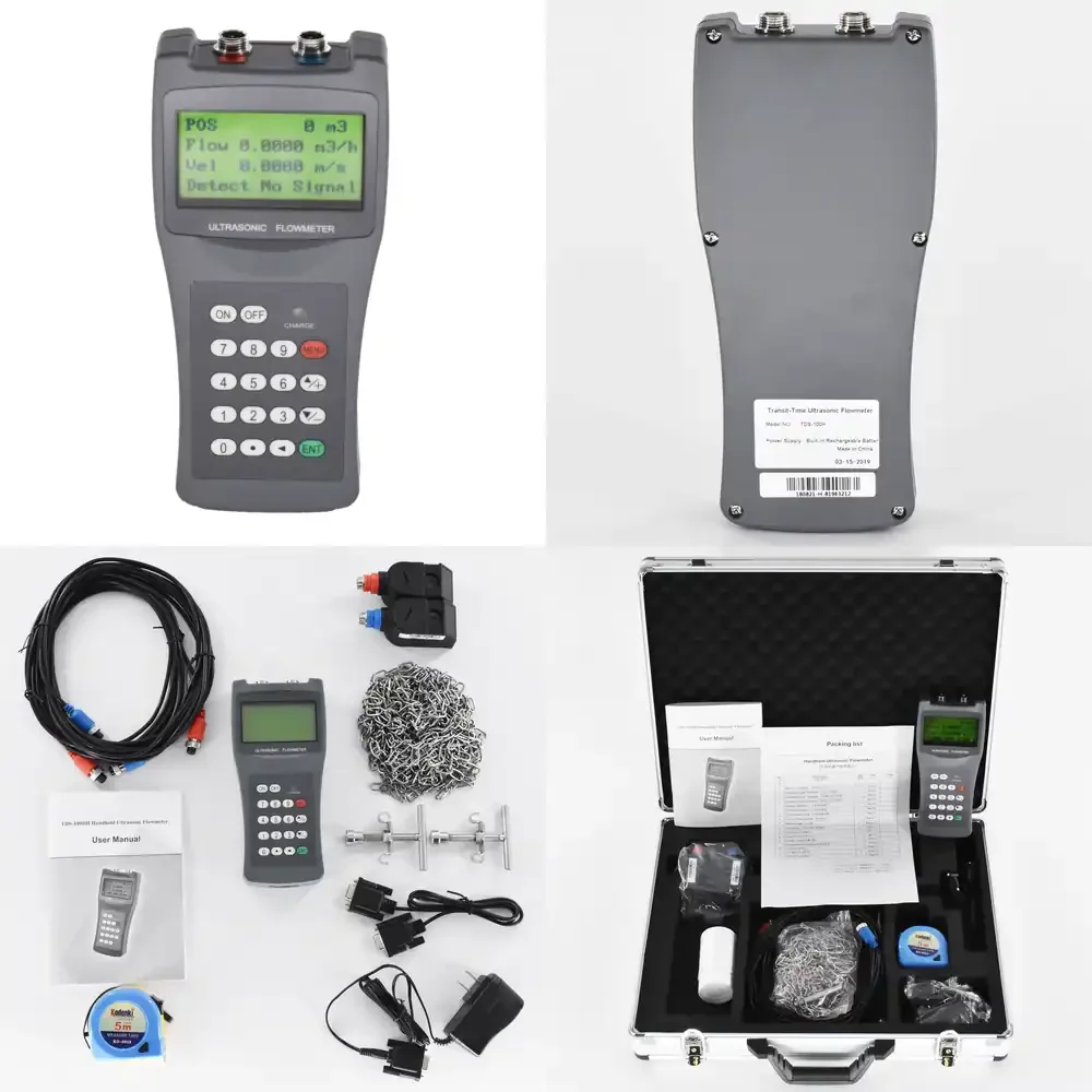 

Handheld Digital Ultrasonic Liquid Flowmeter Portable Flow Meter TDS-100H DN50-700mm M2 Transducer
