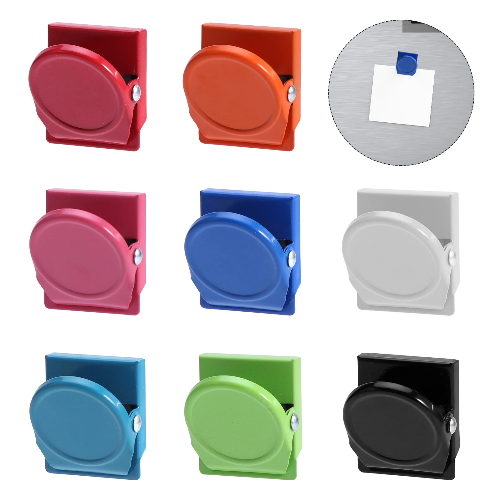 8pcs School Daily Plan Heavy Duty Notes File Cabinet For Refrigerator Home Office Mini Photo Kitchen Magnetic Clip Whiteboard