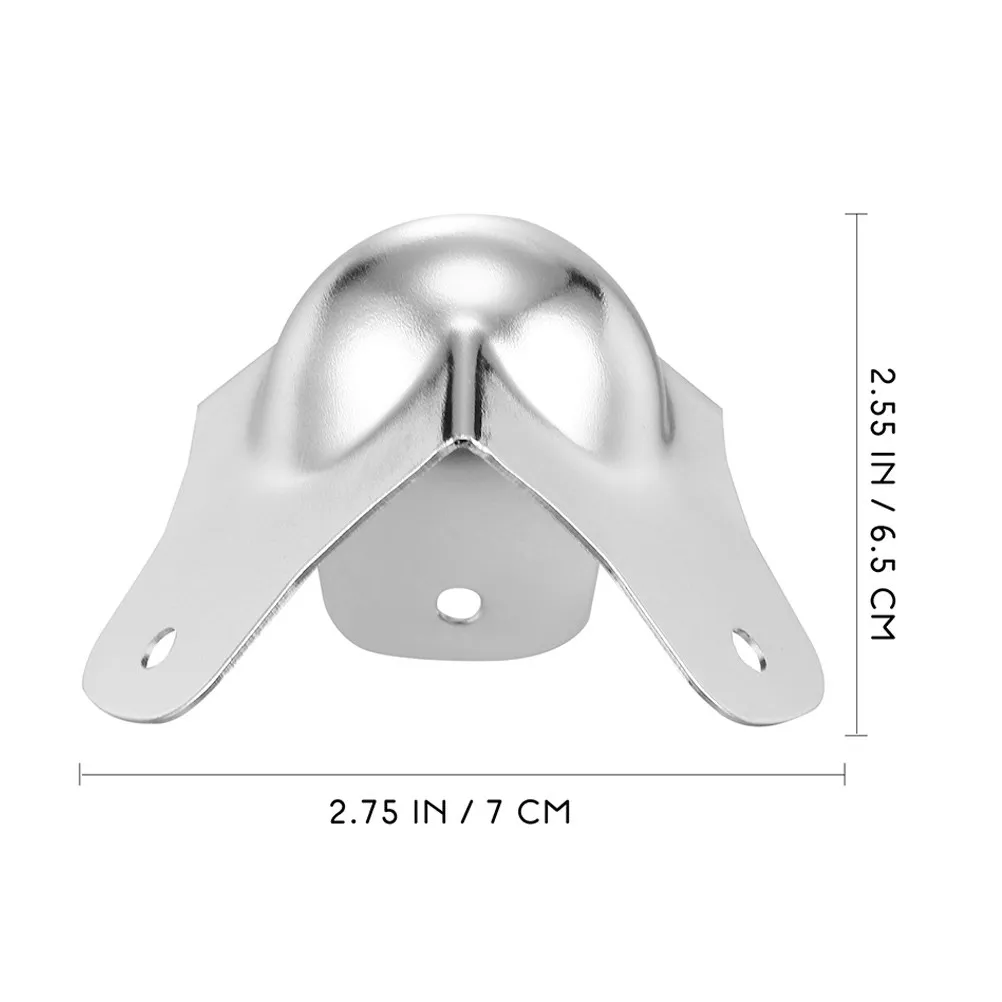 4Pcs Anti Impact Corner Protectors Metal Spherical Design Heavy Duty Protection for Storage Cases Furniture Edges