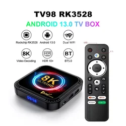 Android TVセットトップボックス13 atvデュアルwifi,アプリ付き,8kビデオ,bt5.0,rk3528,4k,3D音声メディアプレーヤー