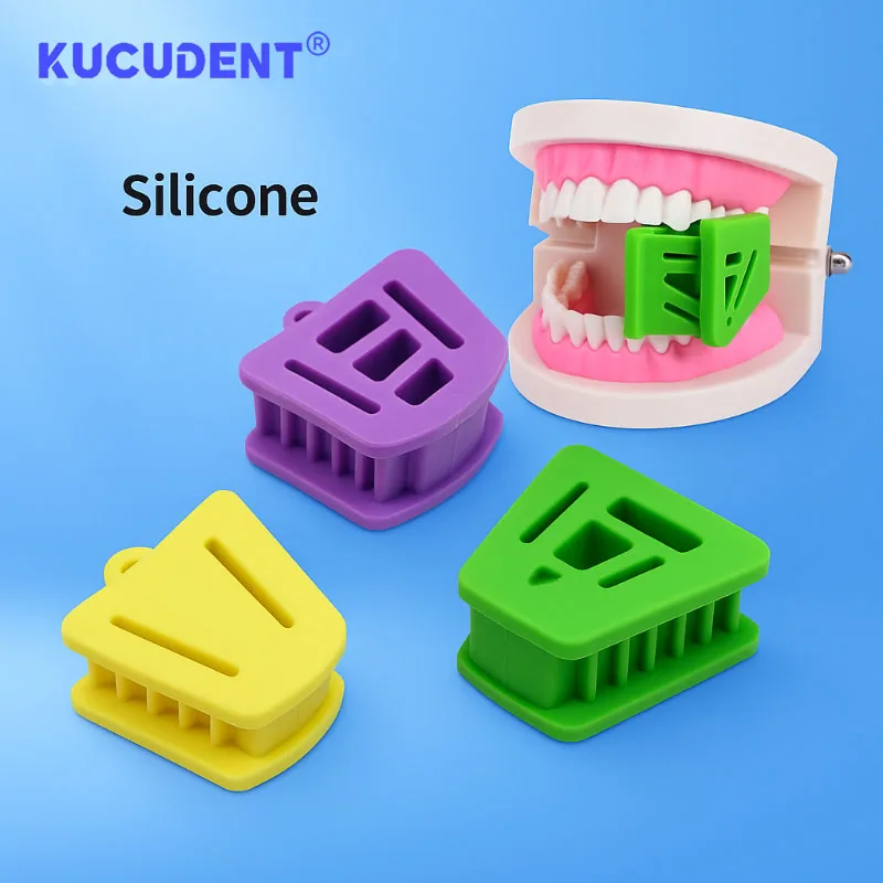 

3Pcs Dental Occlusal Pads - Silicone Bite Blocks for Teeth/Mouth Opening Large/Medium/Small Orthodontic Tools for Dentist