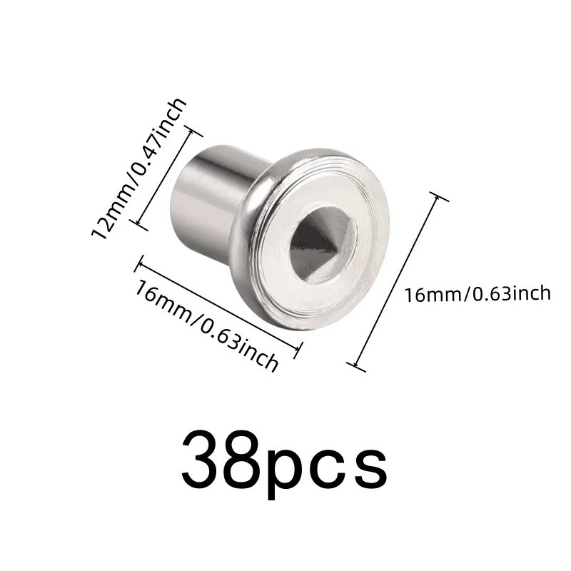 38 pcs 12mm Precision Drill Guides, Compact Portable, suitable for Woodworking Projects, Sturdy Metal Material
