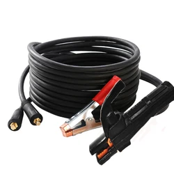 Juego de Clip de abrazadera de tierra de soldadura Groud 300A para máquina de soldadura de arco Mig Tig, soporte de electrodo, Cable de 5M + Cable de abrazadera de tierra de 3M