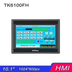 Coolmay 10 İnç TK Serisi Hmi TK6100FH WIFI İnsan Makine Arayüzü Ekran Görüntü Birçok İletişim Protokolünü Destekler