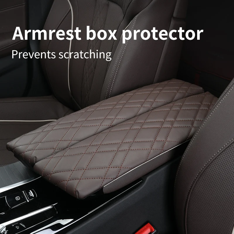 Car Armrest Mat For BMW G30 G38 G11 G12 G05 G06 G07 X5X6X7 LHD Auto Center Console Armrest Storage Box Protect Cover Accessories