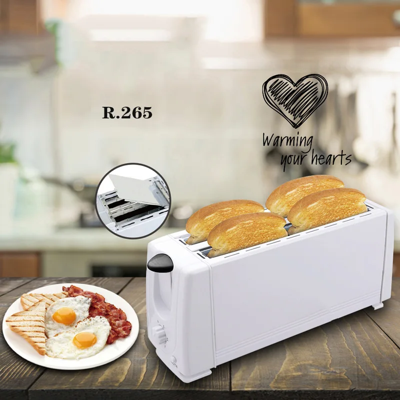 Automatic Toaster Maker Breakfast Sandwich Maker Baking Cooking Tool 4pcs Bread Sandwich Light Household Food Maker