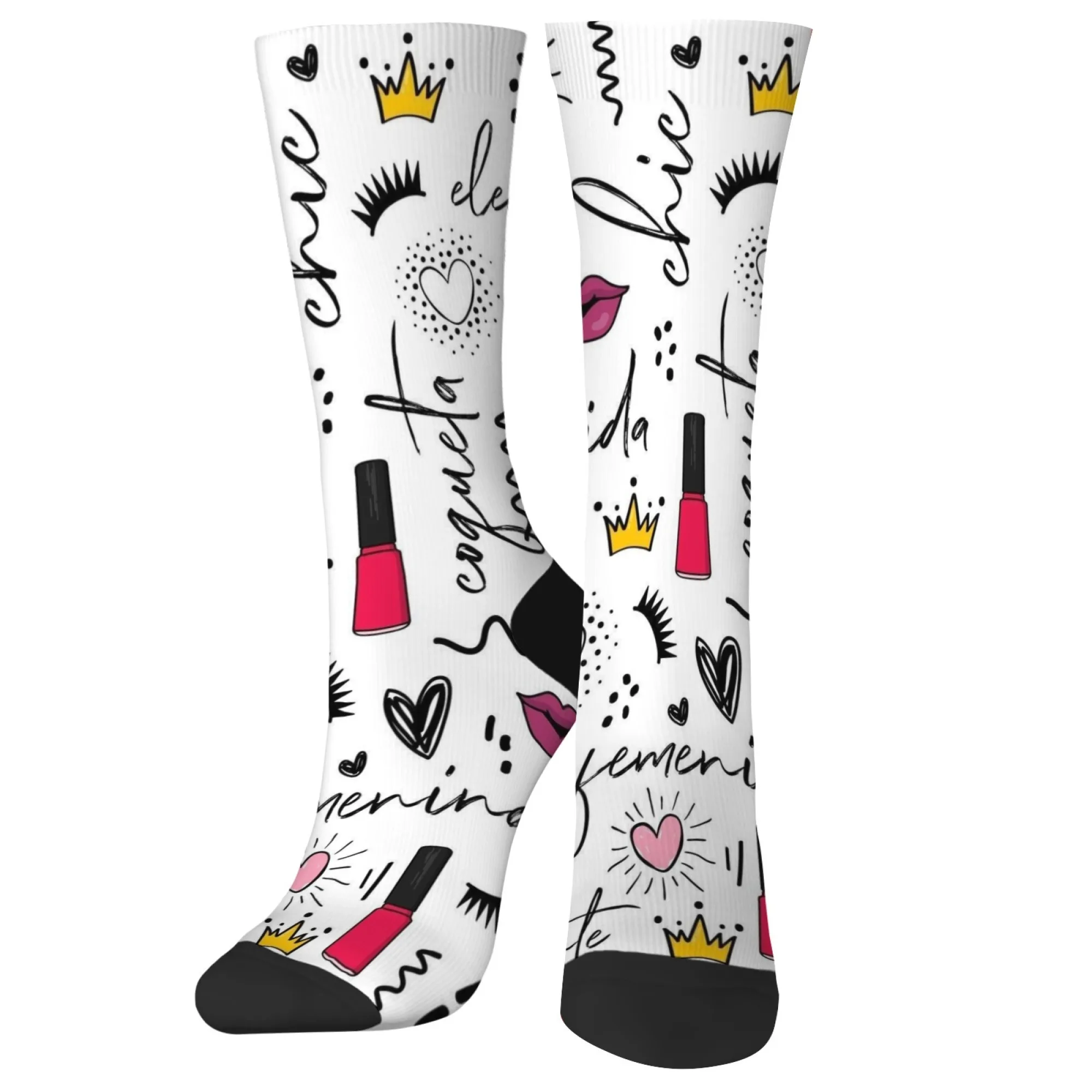 

Hand-drawn style pattern Men's Socks Novelty Harajuku Retro Street Hip Hop Crew Socks Comfortable Casual Socks Party Fun Gift