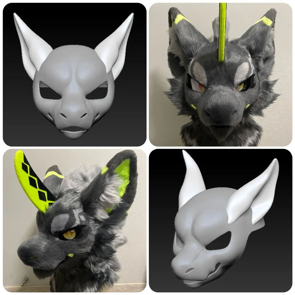

3D Printing Realistic Style Kemono Fursuit Headbase Furry Cosplay Costumes Accessories CosplayKigurumi Base Mask