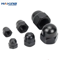 3-40Pcs Acorn Cap Moer M3 M4 M5 M6 M8 M10 M12 Black Carbon Staal Dome Moer Cover cap Op Noten