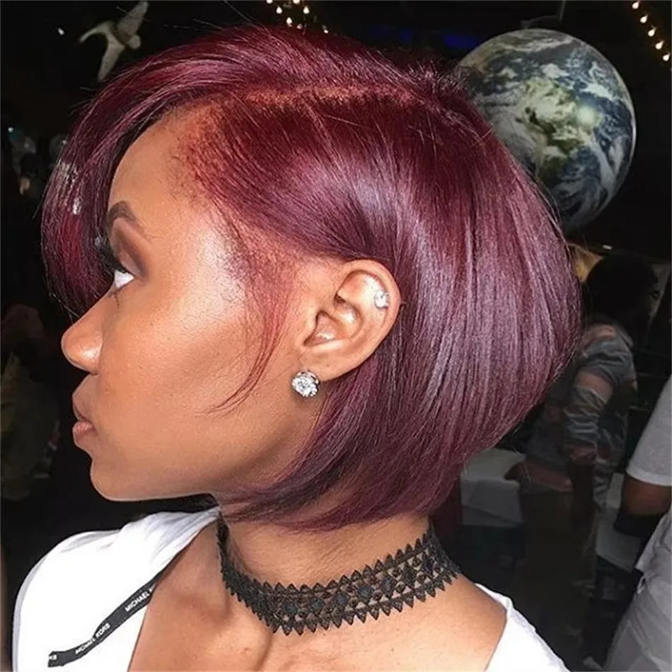 Women's Short Pixie Cut Lace Front Wig, Human Hair