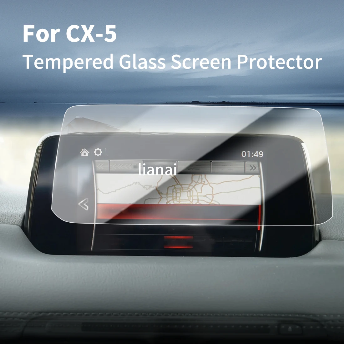 Carplay Screen Protector Tempered Glass Protective Film Navigator Aut Car Stickers Accessories For21 MAZDA CX-5