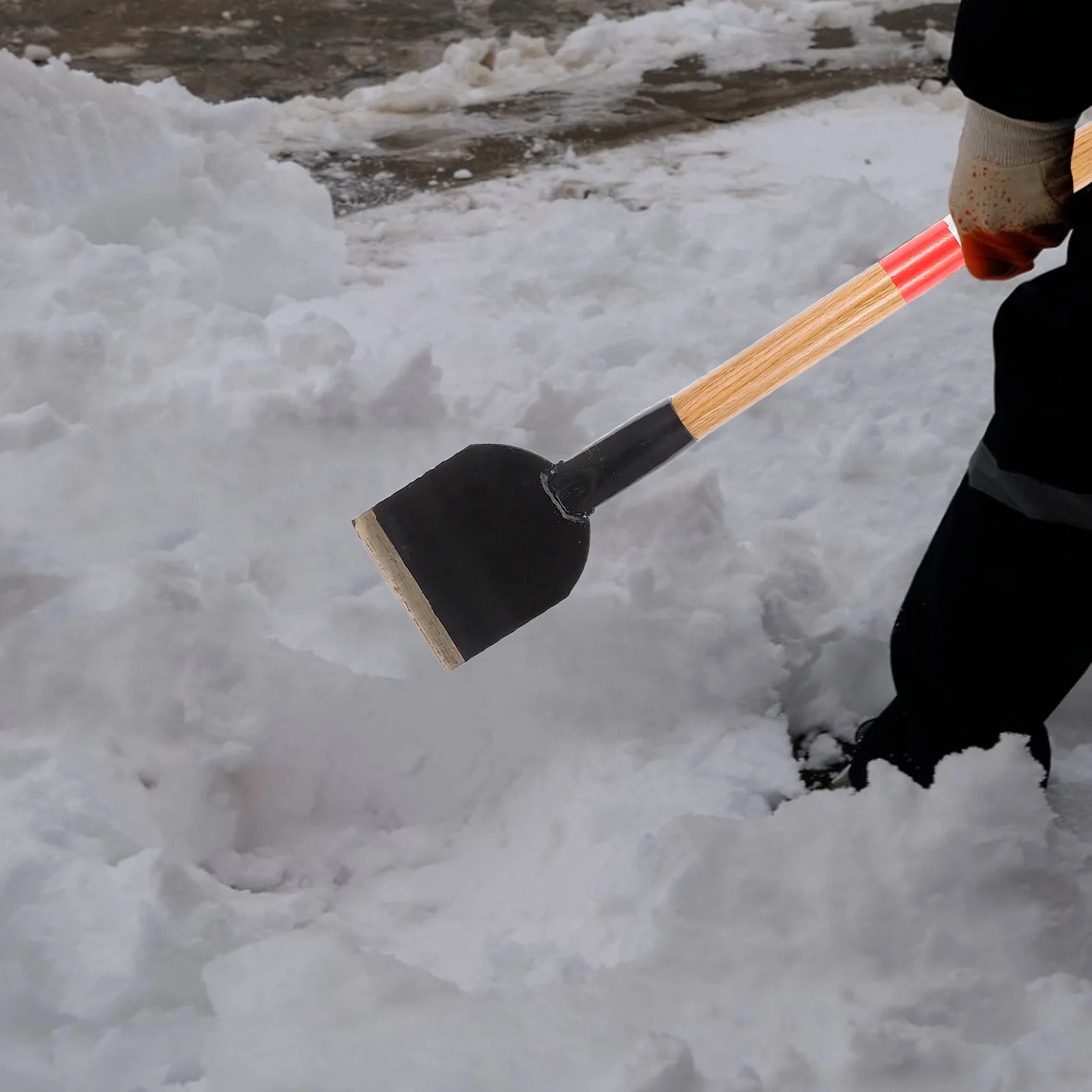 

Железнодорожная лопата с длинной ручкой, сверхмощный металлический скребок, многофункциональный инструмент для удаления зимнего снега для сада, наружного использования, подъездная дорога