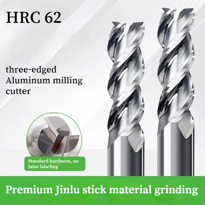 RC62 HRC55 3날 초경 밀링 커터 텅스텐 엔드밀 CNC 공구 1 2 3 4 5 6 8 20mm 알루미늄 아크릴 목재 구리 플라스틱용