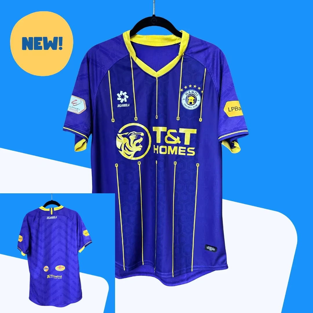 

2025 Summer Men's Jersey T-Shirt Sangaro Hanoi Football Club Quick Dry Loose Unisex Clothing Youth Sports Polyester Fiber M-4XL