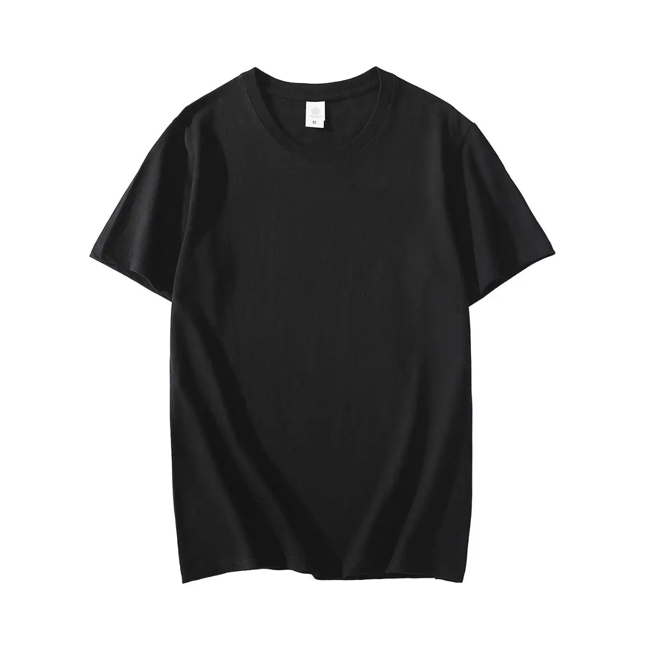 

2025 Summer New 100% Pure Cotton Men's and Women's Solid Color Round Neck T-shirt Fashionable Casual Sports Breathable Top