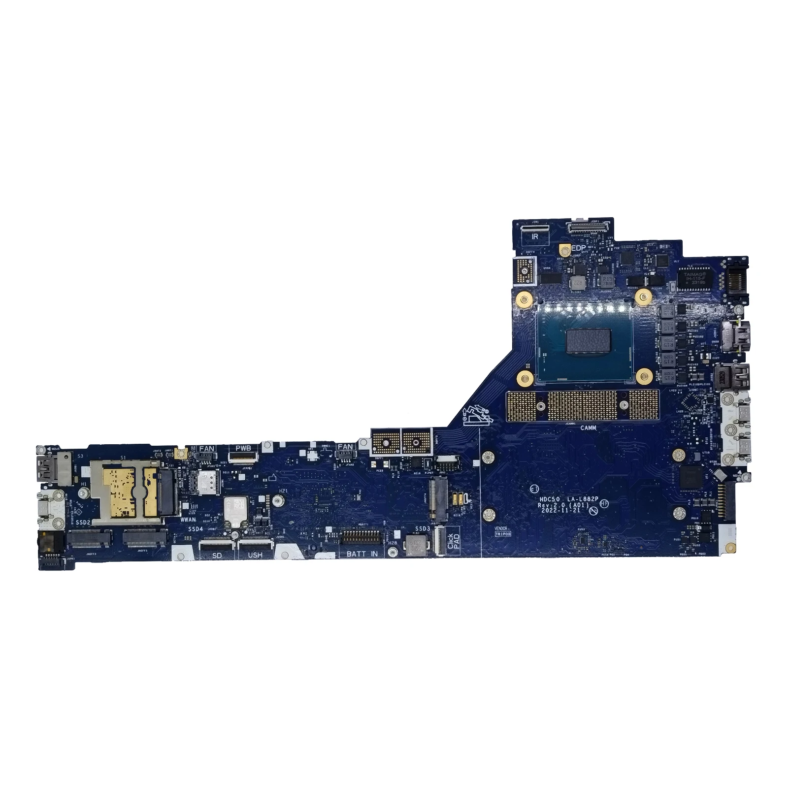 0TYG82 Per Dell Precision 7670 Scheda Madre Del Computer Portatile SRLGJ i5-12600HX Mainboard HDC50 LA-L882P