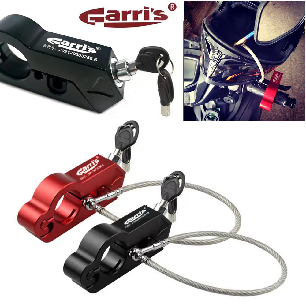 Motorcycle Handlebar Helmet Lock Anti-Theft Security Lock Brake Handle Lock Imitating Steal Lock Pull Rod ATV Dirt Street Bikes