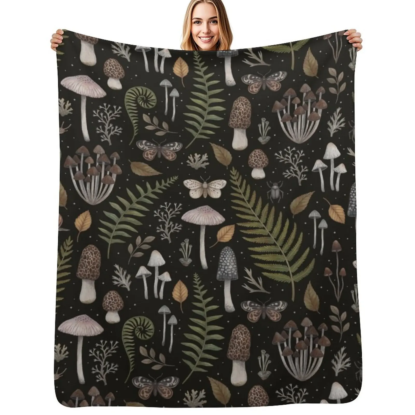 Forest Treasures Throw Blanket wednesday Beautifuls Soft Plush Plaid Multi-Purpose blankets ands funny gift Blankets