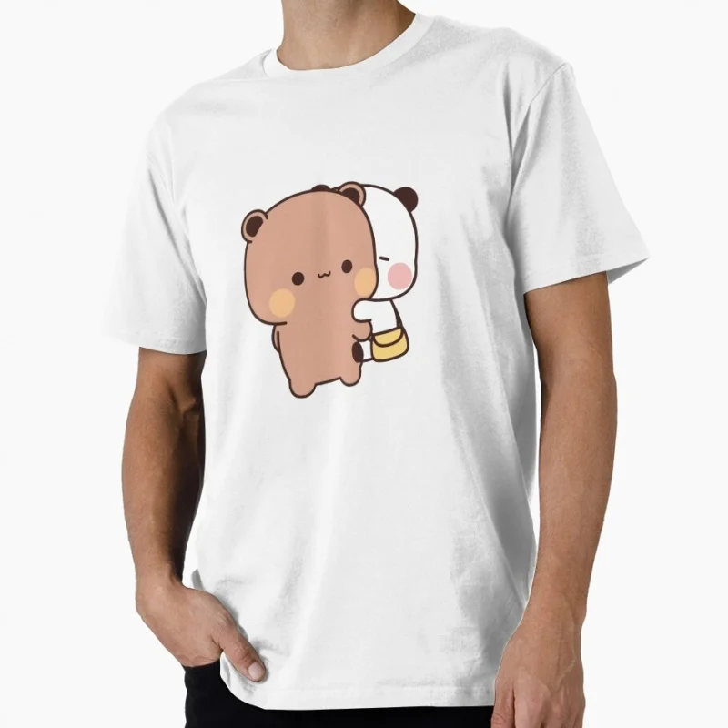 

Bubu falls asleep on Dudu Gift t shirt ‌kawaii‌ Panda Bear Cartoon Graphic tee Cute Y2K Clothes 100% cotton All size Tee S-6XL