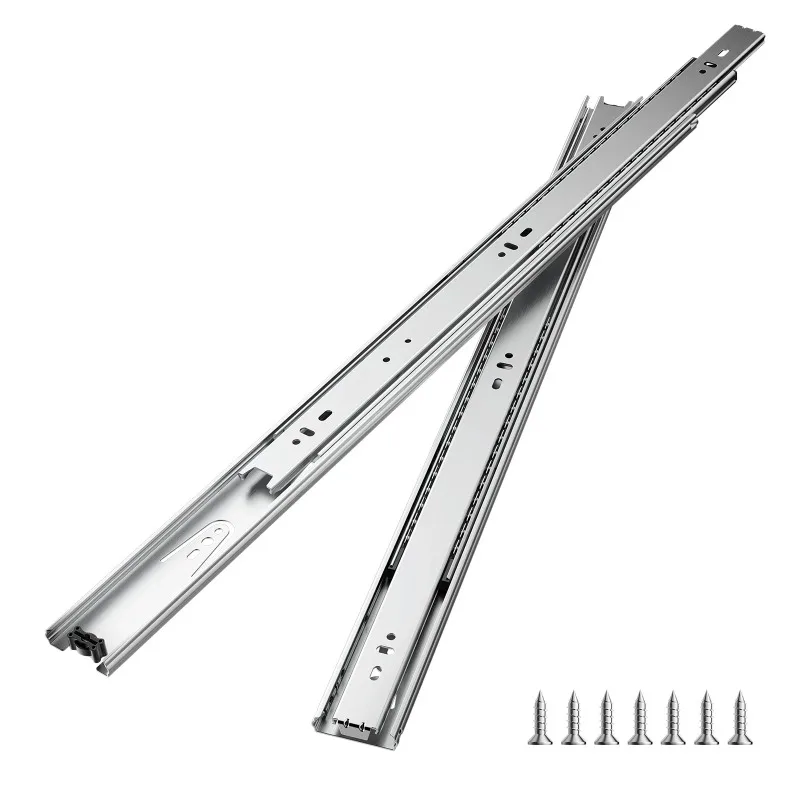 Drawer Slides 10 Pairs Full Extension Ball Bearing Cabinet Rails 100LB Load Capacity Heavy Duty Side Mount for Kitchen DIY