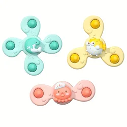 1pcs Suction Cup Fidget Spinner Toys Release Stress And Anxiety Kids Sensory Spinning Toys Gifts For 18 Months Up Toddlers