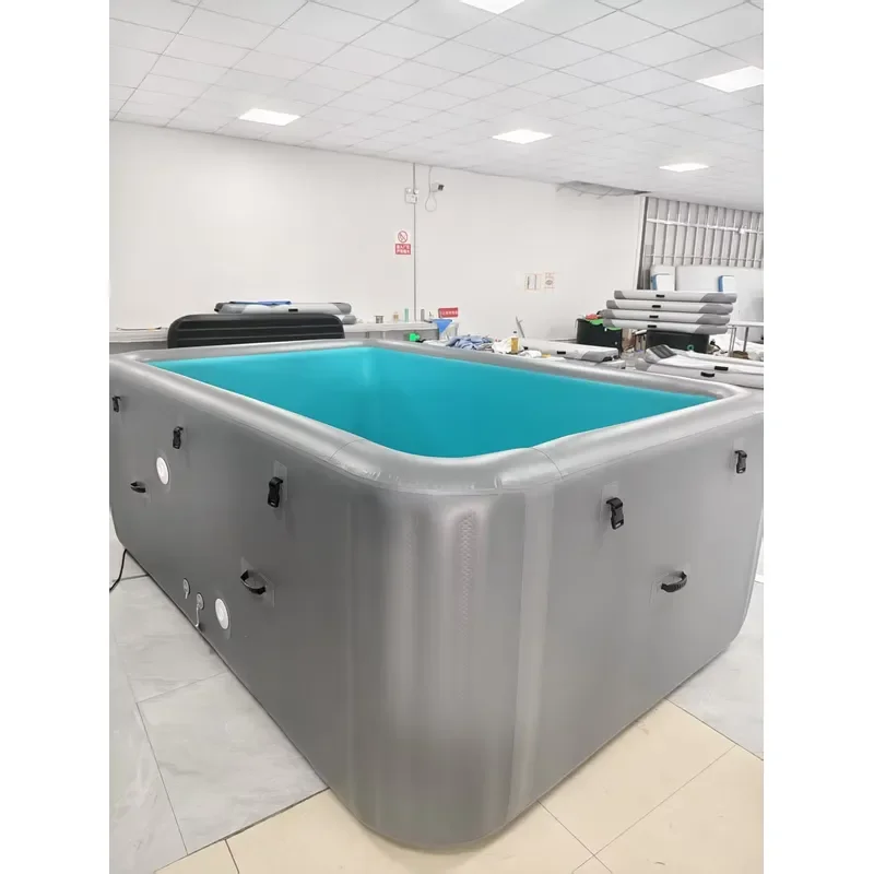 Large Inflatable Swimming Pool Adult Portable Pool PVC Material with Drain Valve Includes Electric Air Pump Customizable Size