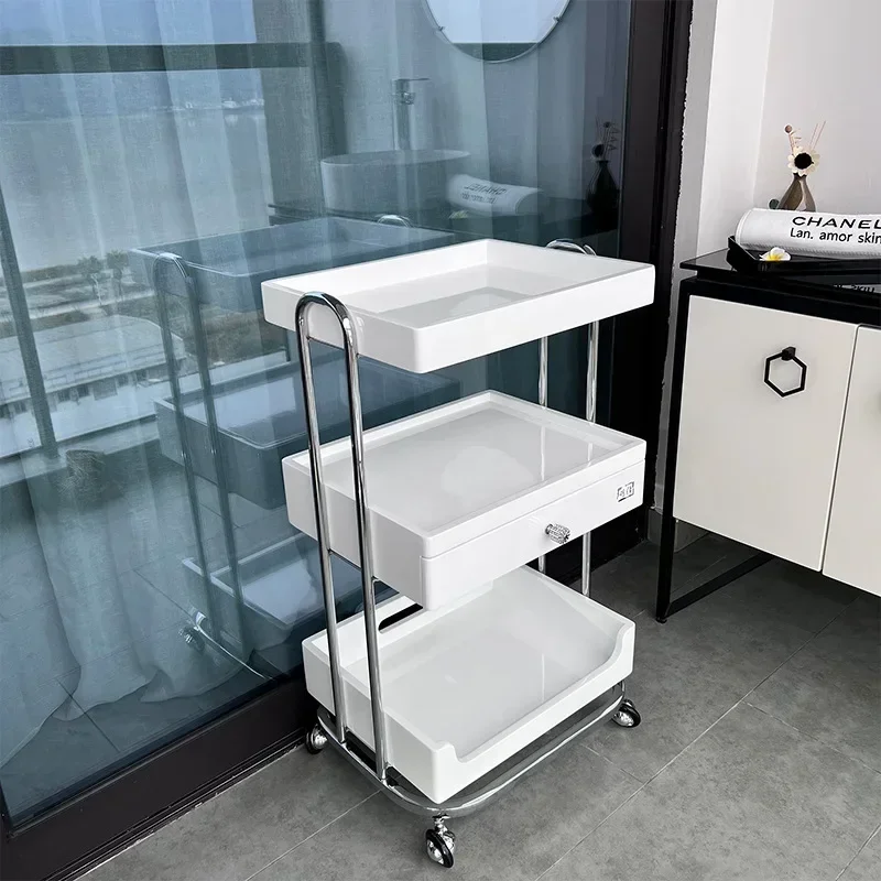 DSA beauty trolley three layers with drawers multifunctional nail art tools cart