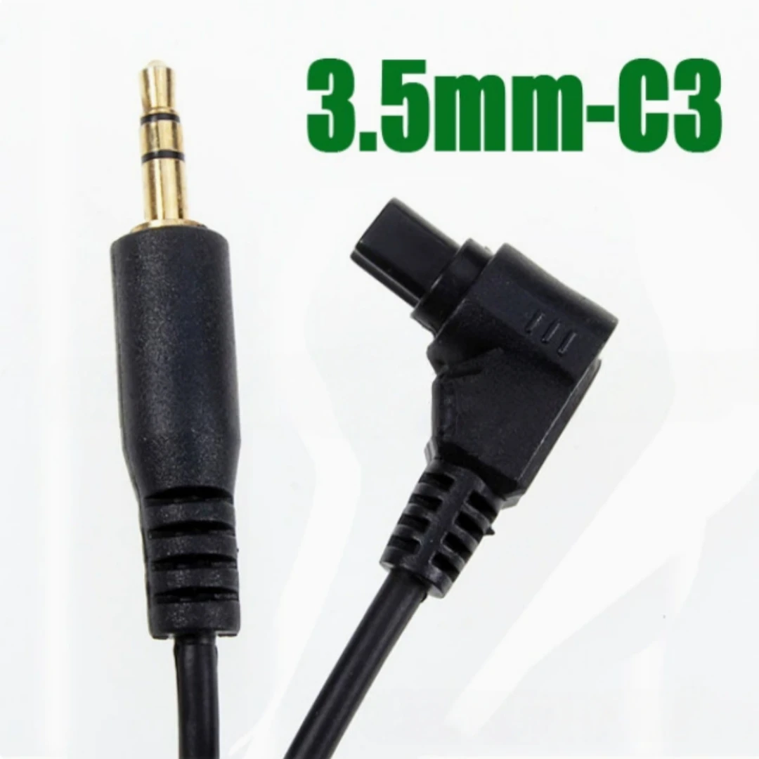 

RS-80N3 C3-3.5mm Jack Camera Shutter Release Remote Control Flash Trigger Spring Coiled Connection Cord for Canon 7D 5D Mark III