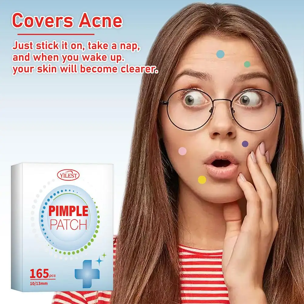 Patch Invisible pour Soins de la Peau du Visage, Autocollant Absorbant, Réparation de l'Acné, 1 Sac/165 Pièces, Q1B0