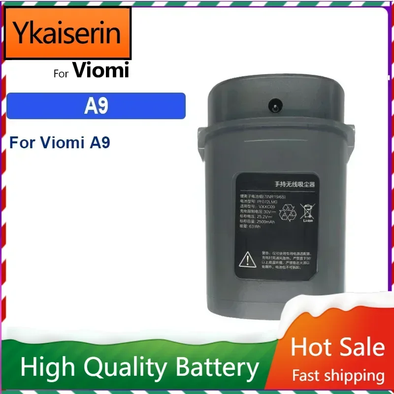 25.2V 2500mAh 57.96Wh VXXC09 PF072LMG PF071LLE V-HWVC12 Battery for Viomi A9 Robot Vacuum Batteries Warranty + Track Cod