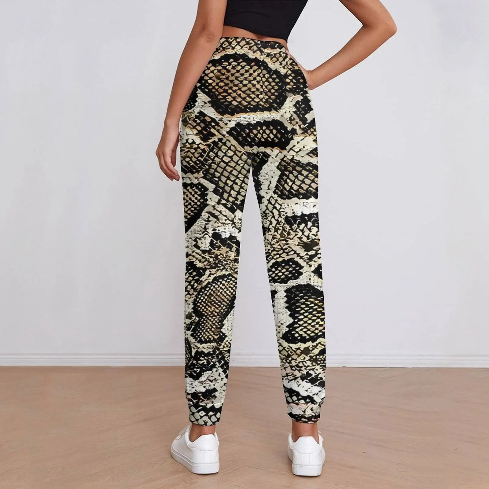 Snake Skin Jogger Pants Vintage Print Hip Hop Joggers Spring Ladies Vintage Graphic Big Size Trousers Birthday Present