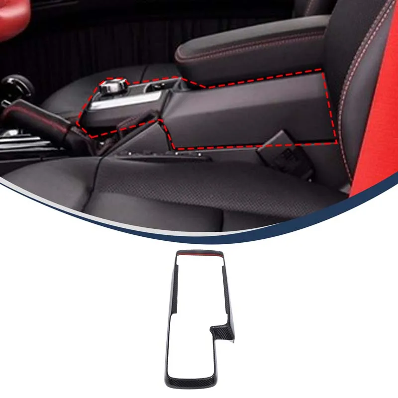 

cheya Real Carbon Fiber Car Center Armrest Box Base Frame Cover Trim for Mercedes-Benz G-Class G63 W463 2012-2018 Accessories