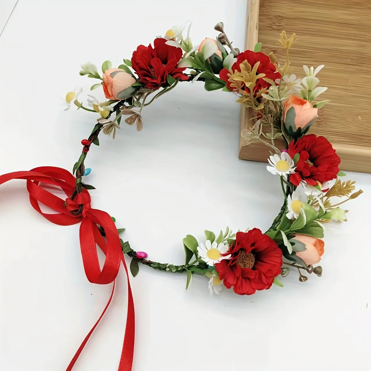 New Forest-style Floral Headband, Exquisite Flower Crown Hair Accessory for Outdoor Photography and Travel Portrait Photography