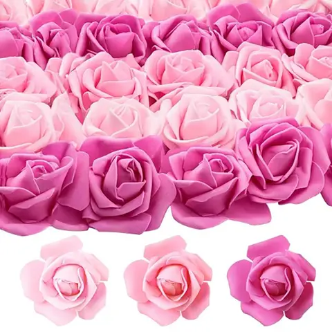 20~200pcs Foam Rose Artificial Flowers Head Teddy Bear Rose Handmade DIY Gift Decoration Wedding Valentines Day Home Decor