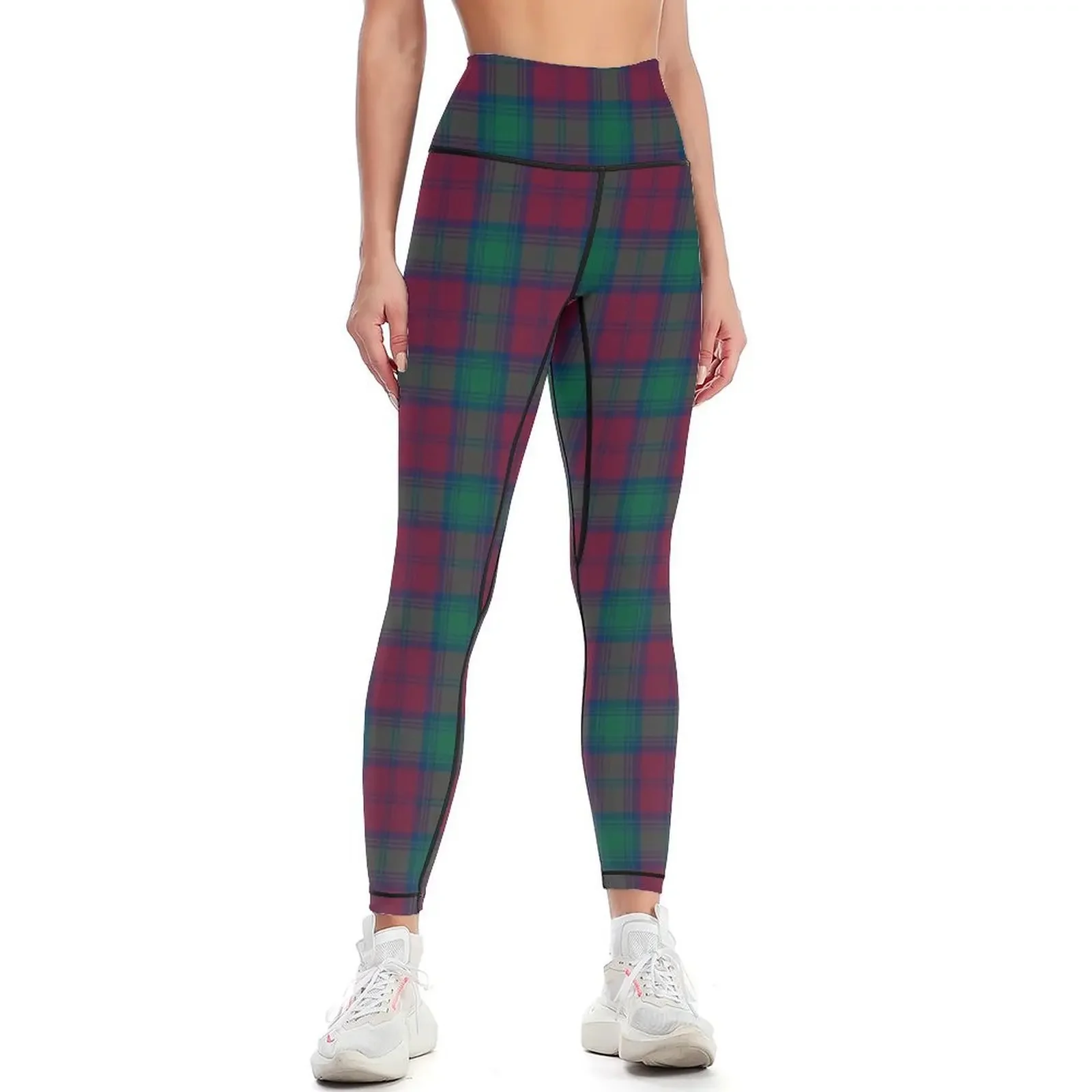 

Clan Lindsay Tartan Leggings gym's clothing Women's sports Legging sexy woman Women's fitness Womens Leggings