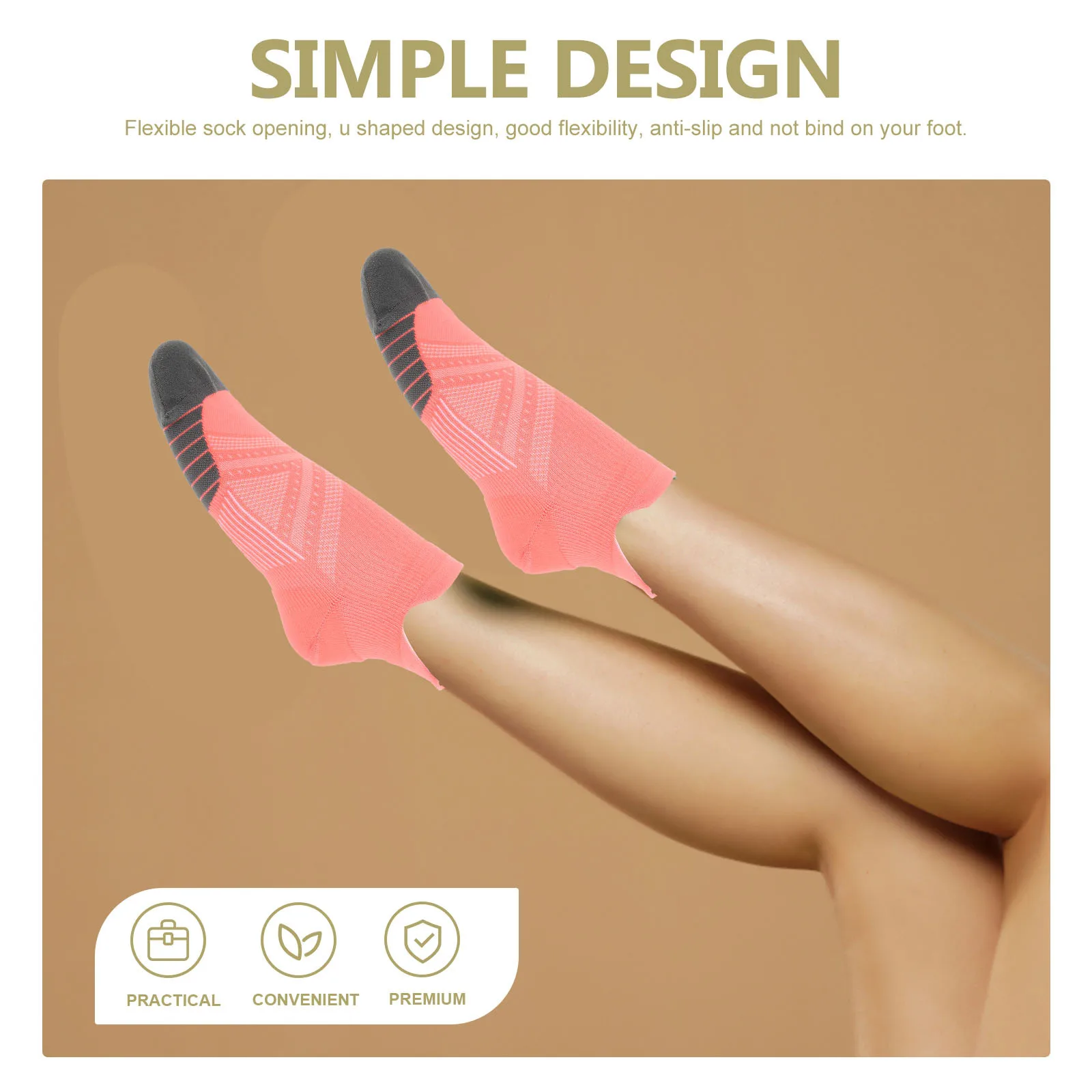 

5Pairs Anti-Slip Breathable Running Socks Mesh Design Lightweight Flexible Opening Fashion Casual Socks Men Women