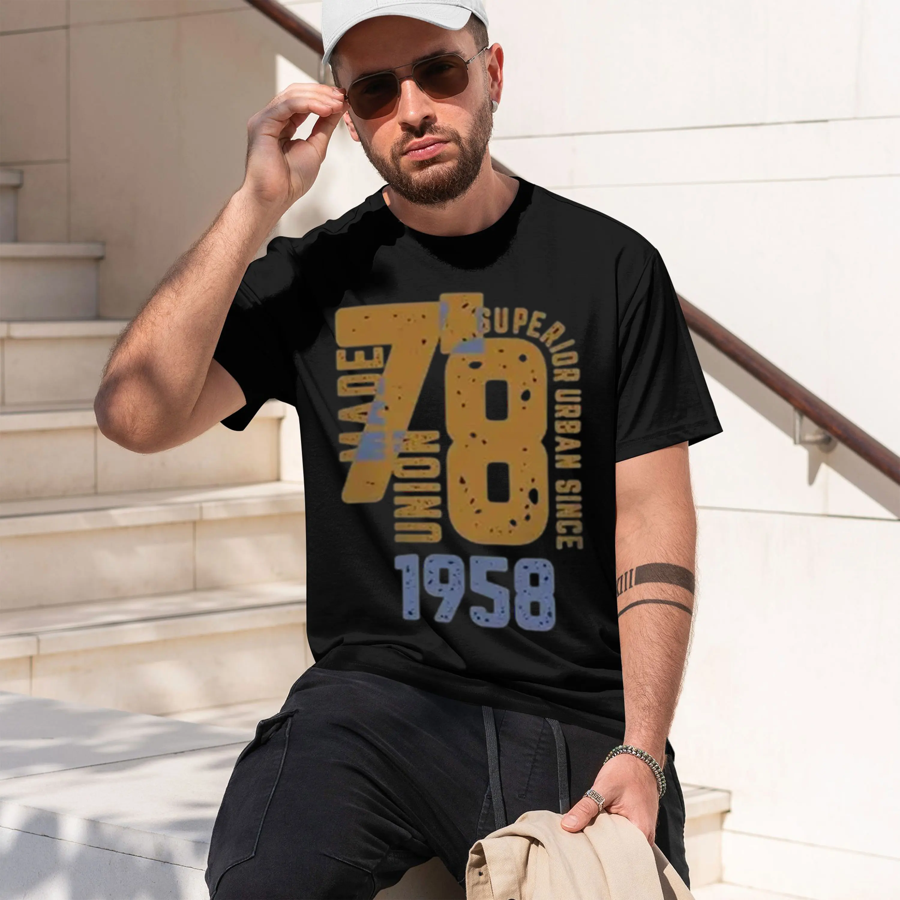 Men's Graph Tee Superior Uan Style since 1958 – Superior 2026 New Model Short-sleeve crewneck T-Shirt Classic Casual Multiple Co