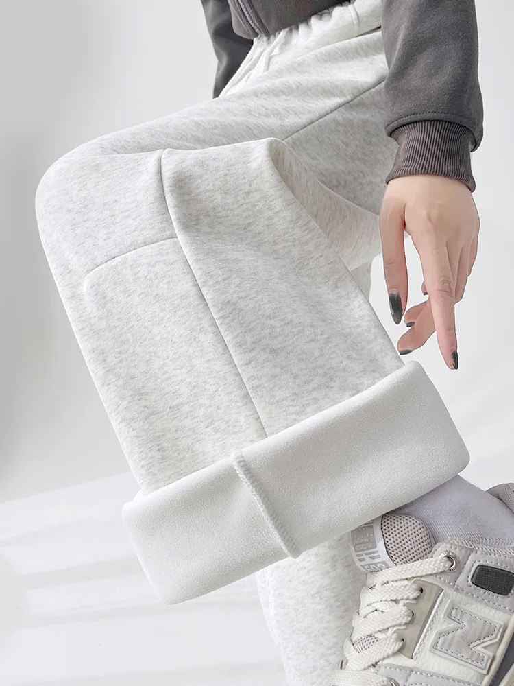 

Широкие брюки с кисточками и эластичной резинкой на талии, прямые женские весенние двухслойные брюки против морщин, повседневная одежда в консервативном стиле, дышащие брюки