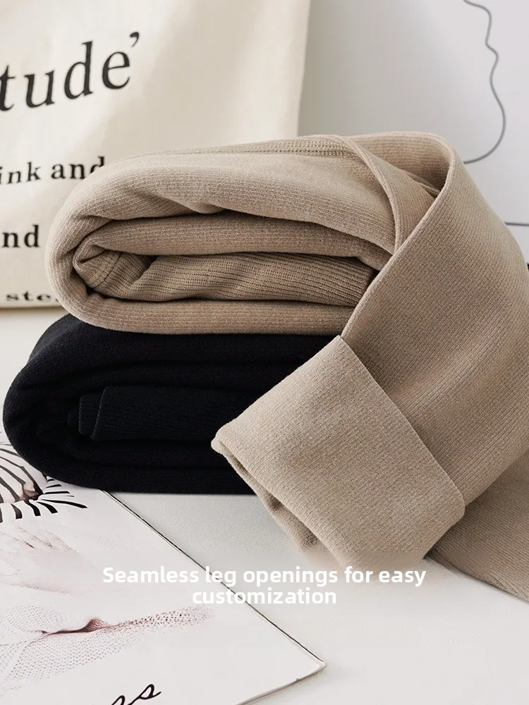 Thiened Fce High Waist Yoga Pants Women's ark Skin Pants Autumn Winter Warm Slimming Leg Trousers for Casual Wear