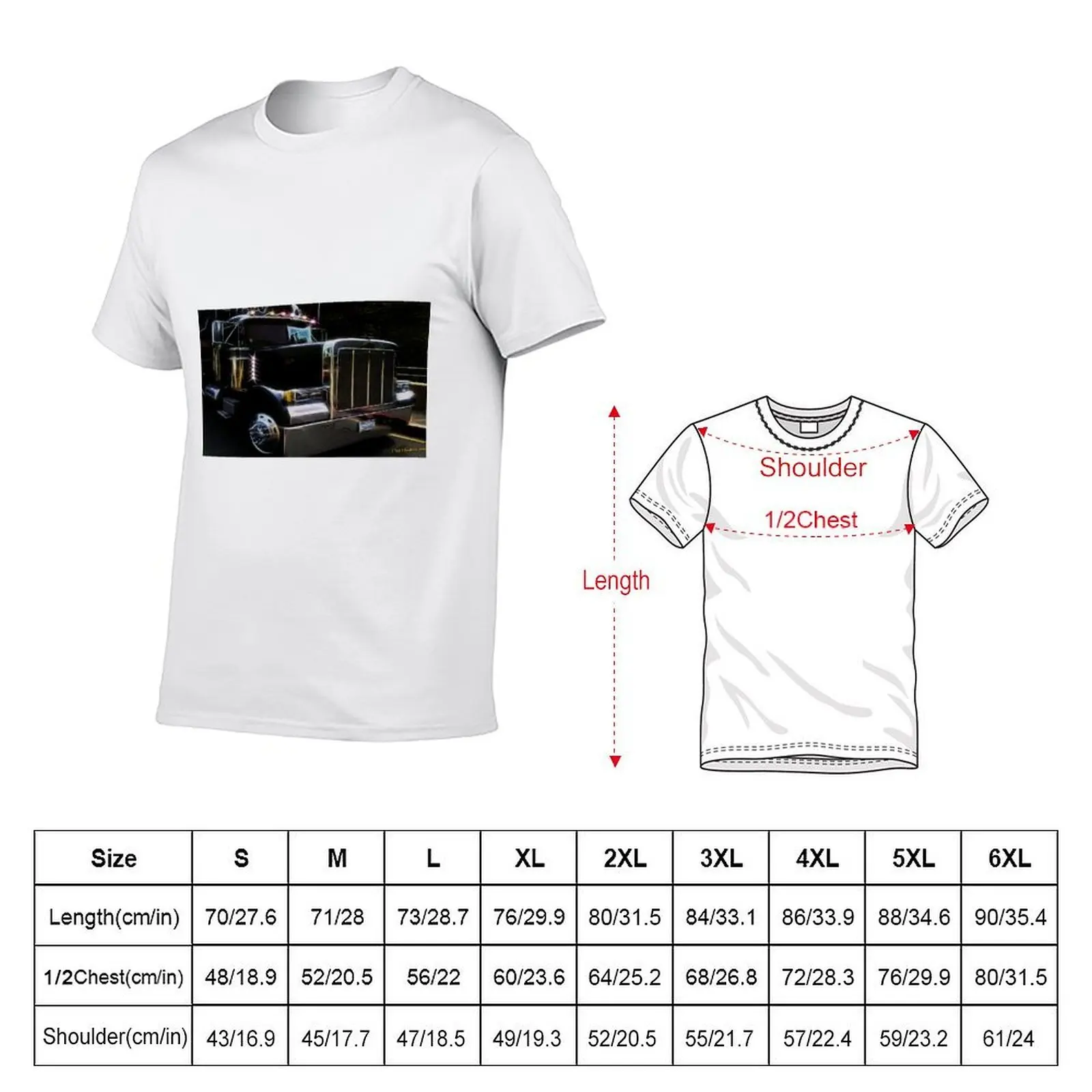 Model 359 Peterbilt Extended Hood T-Shirt t shirts with prints t shirt man luxury T-Shirt