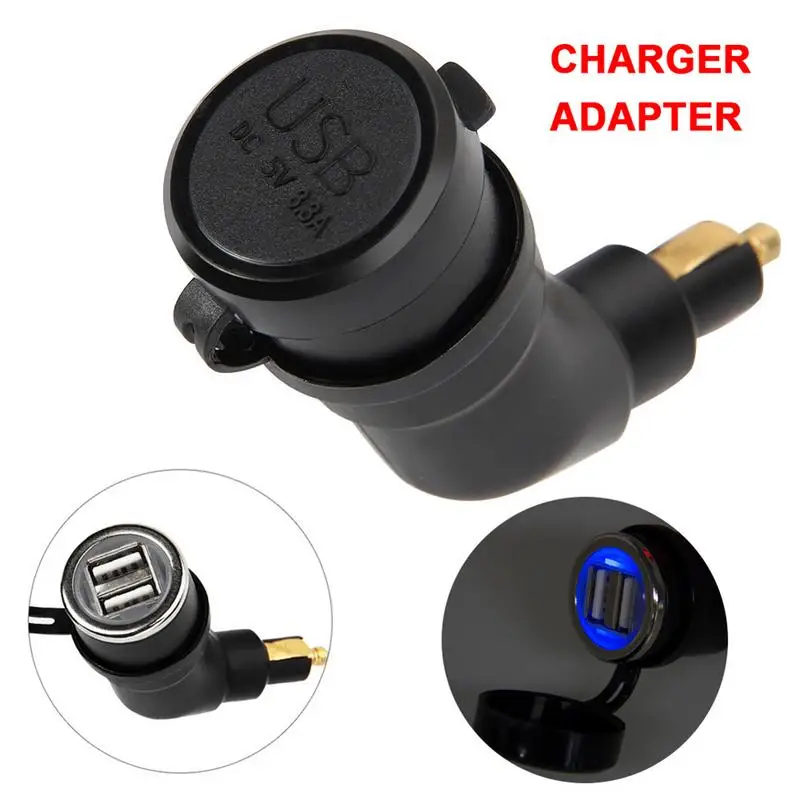 Motorcycle Quick Charge 3.3A Dual USB Charger Plug Socket Cigarettes Lighter Adapter For BMWs R1250GS R1200GS ADV F850GS F700GS