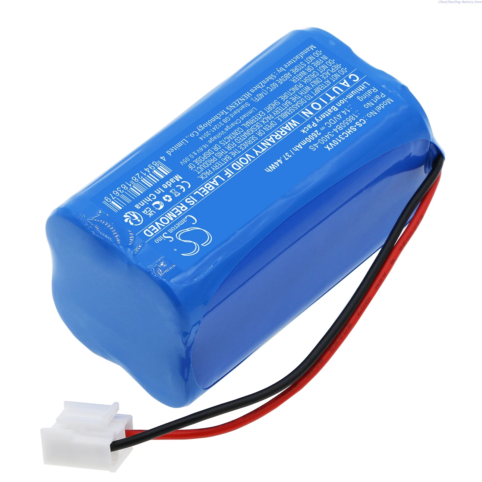 2026 100% NEW 14.4V 2600mAh Replacement Battery 18650B4-3400-4S for Shark C3 mini, SNC-C3 Mini