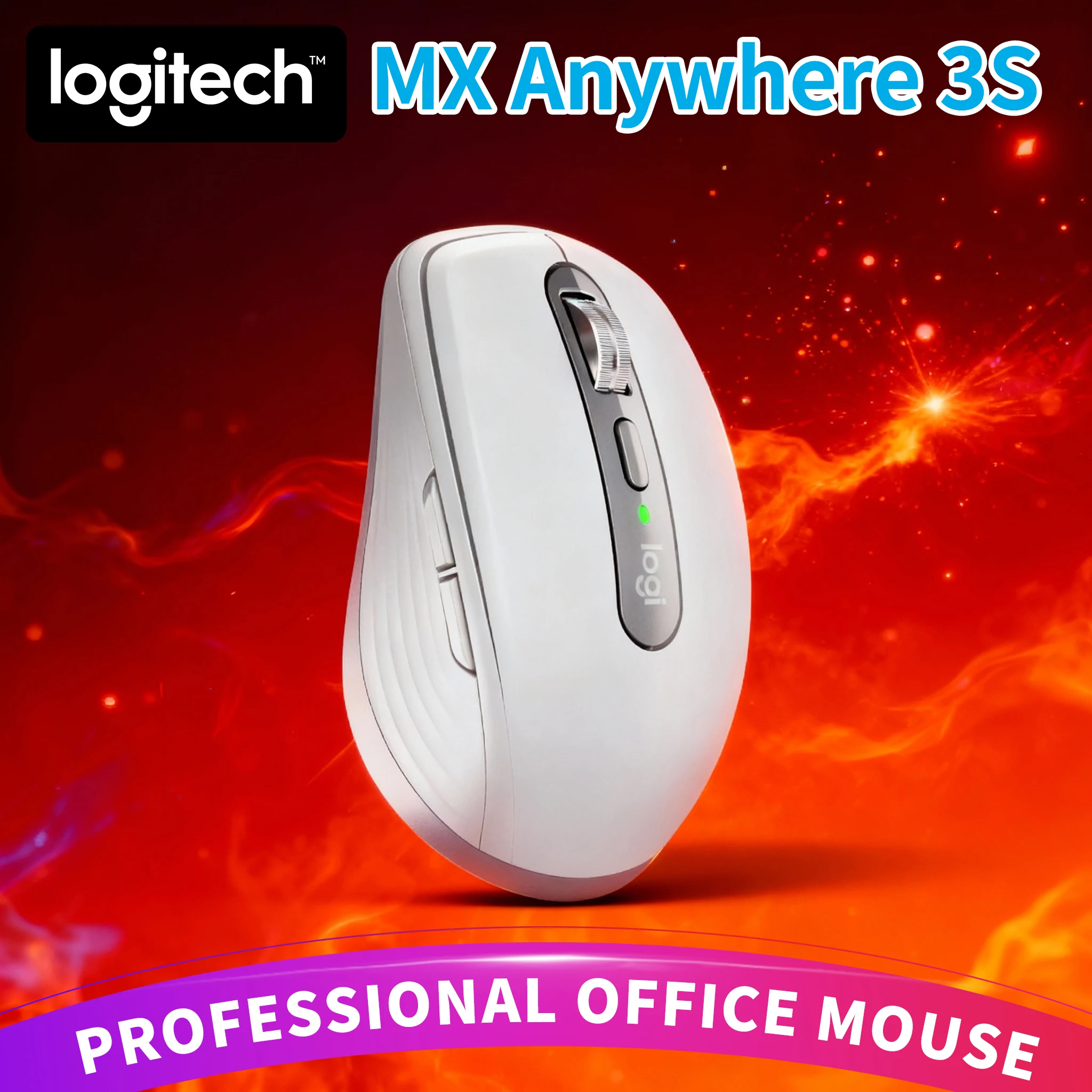 

Logitech MX Anywhere 3S Ergonomic Bluetooth Mouse 8000 DPI Fast Scroll Silent Click For Laptop Windows Mac Office Home Use