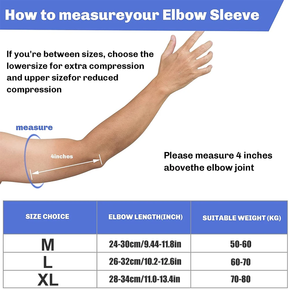 1Pcs Elastic Elbow Brace Full Arm Compression Sleeve Women Men Tennis Elbow Support for Tendonitis Arm Wrap Sleeve Sports