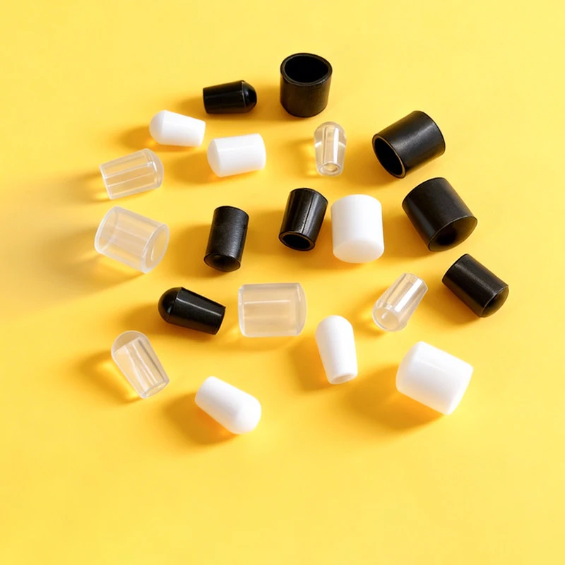 2/4/10/20/50/100Pcs  2.5/3/3.5/4/5/6/7/8/9/10mm  High Elastic Rubber Dust Cap Easy Install Thread Protector for Iron Wire Rod