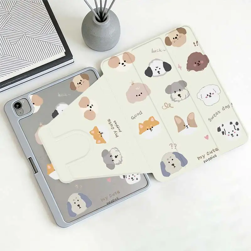 Multi-Angle 360° Rotate Acrylic Cover For IPad Mini6 8.3 Pro 10.5 Pro11 iPad A16 2025 11 Air11/13 iPad 10.2 7/8/9 4/5 10.9 10th